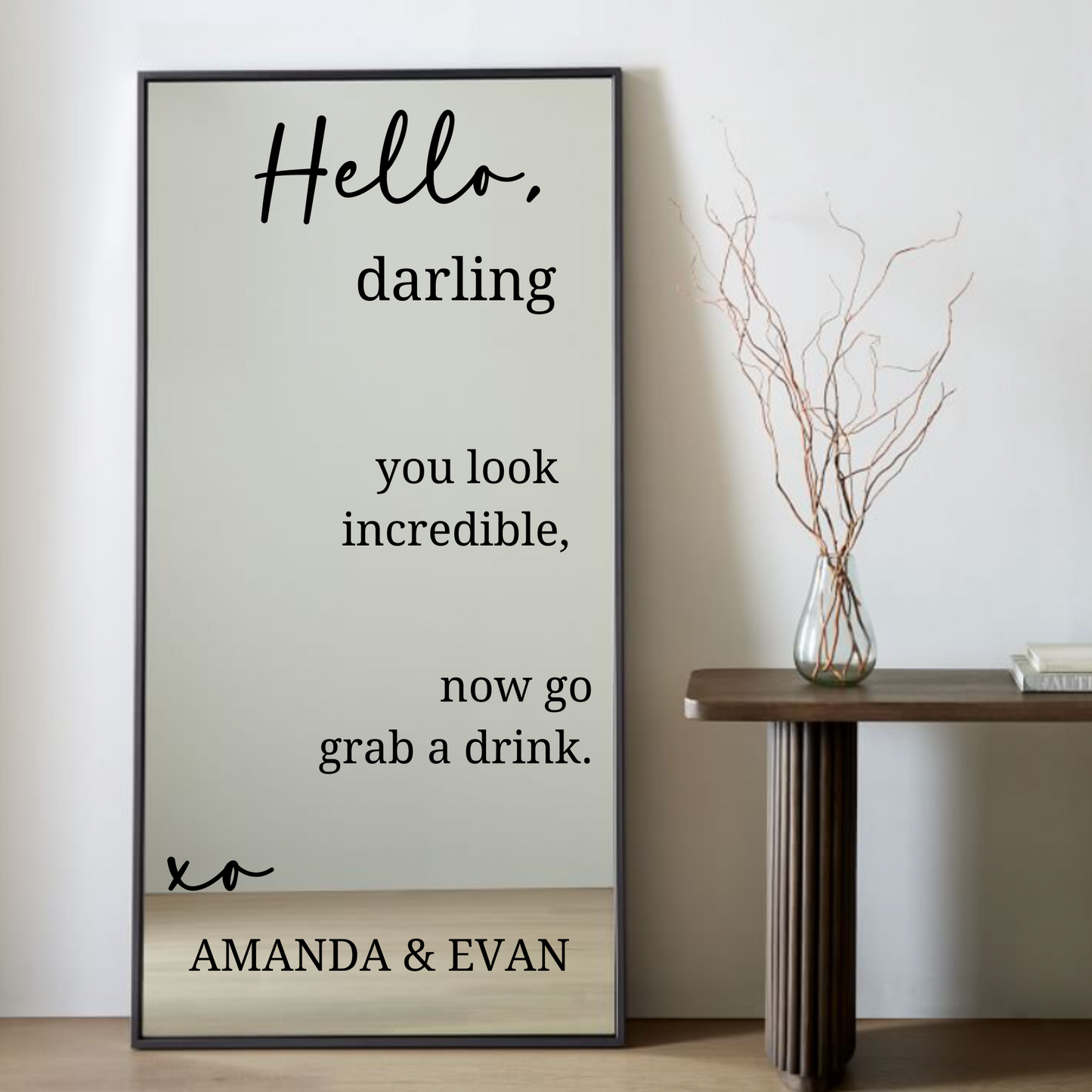 Custom Wedding Sign for Mirror