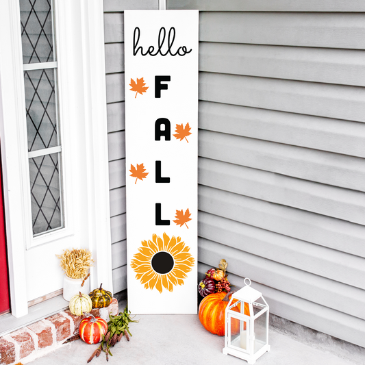 Hello Fall Porch Decal