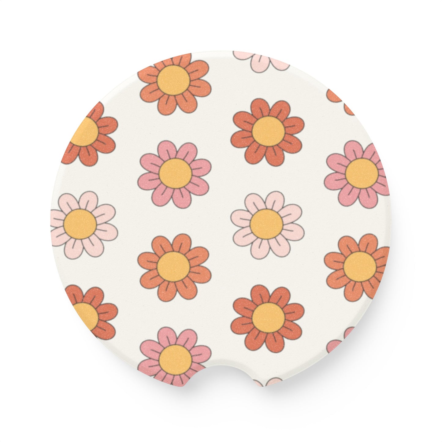 Groovy Daisy Flower Car Coasters