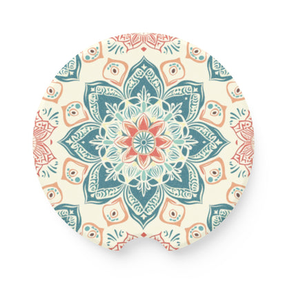 Pastel Mandala Car Coasters