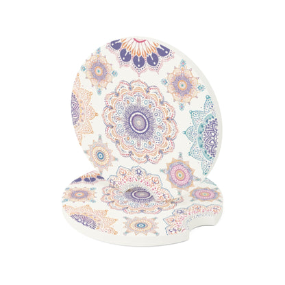 Pastel Mandala Car Coasters