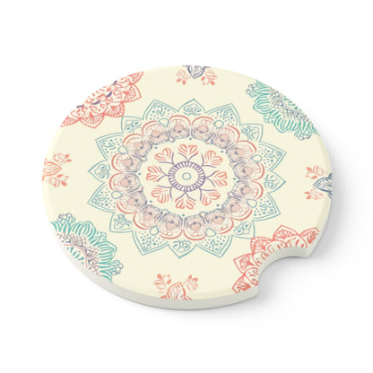 Pastel Mandala Car Coasters