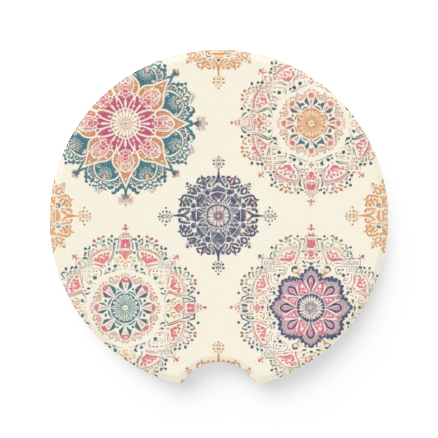 Pastel Mandala Car Coasters