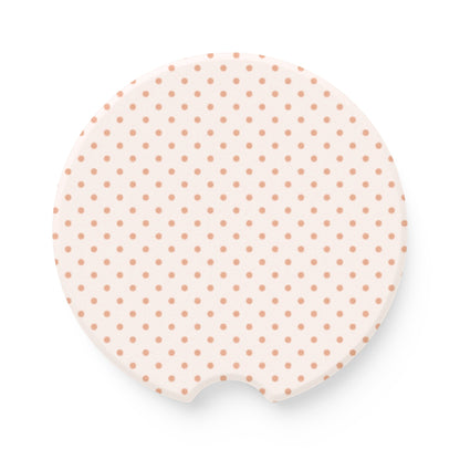 Pink Polka Dot Car Coasters