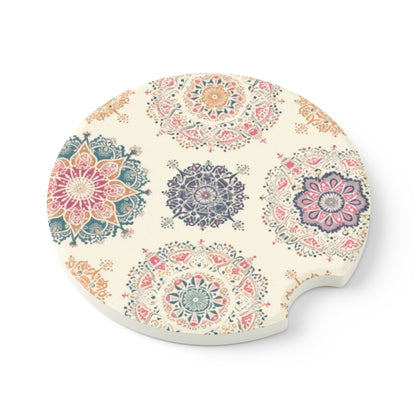 Pastel Mandala Car Coasters