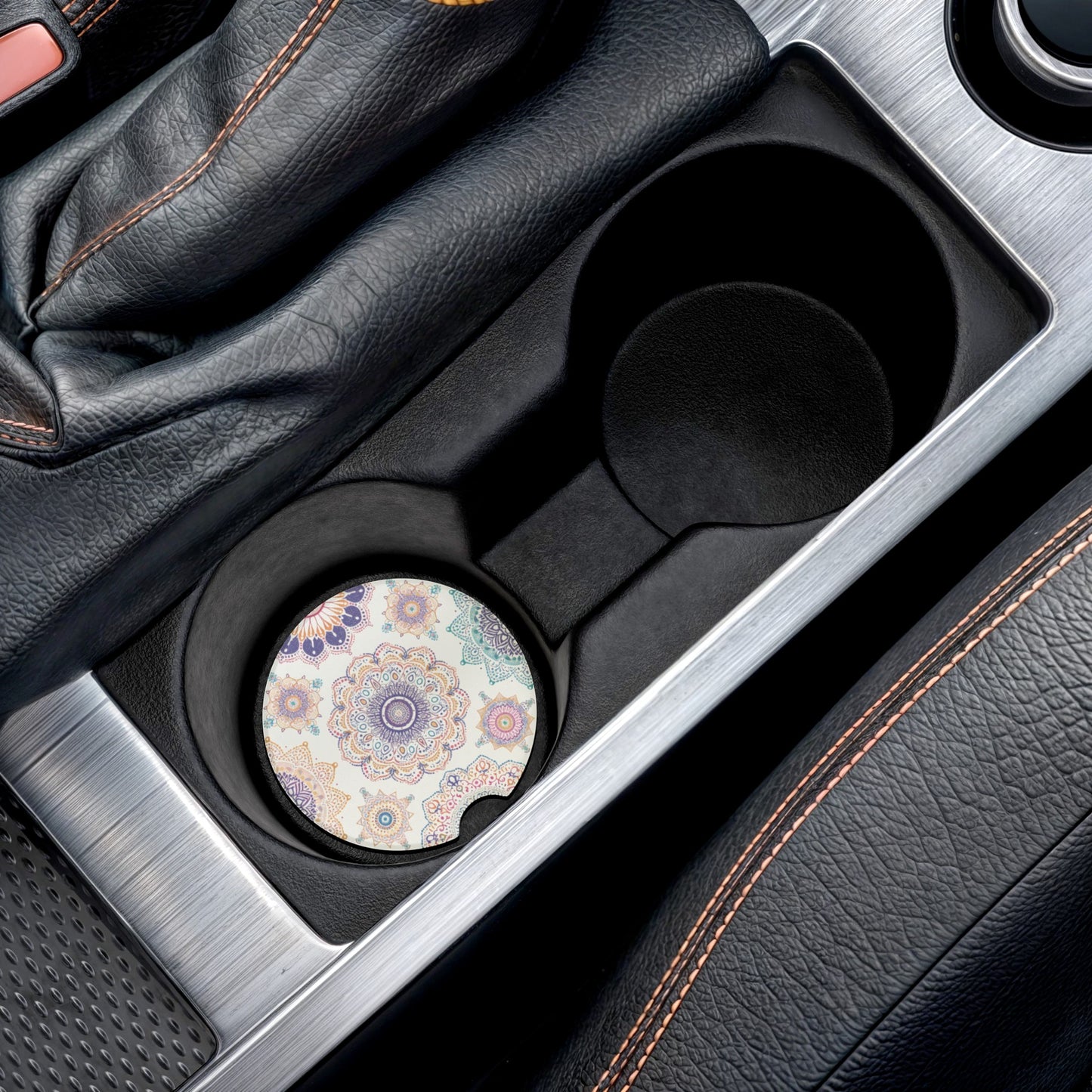 Pastel Mandala Car Coasters