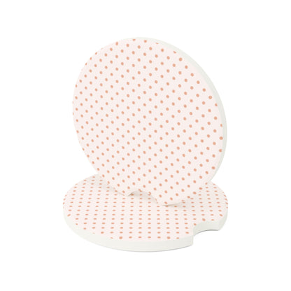 Pink Polka Dot Car Coasters