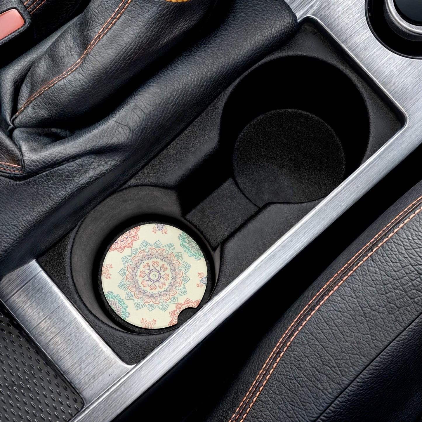 Pastel Mandala Car Coasters