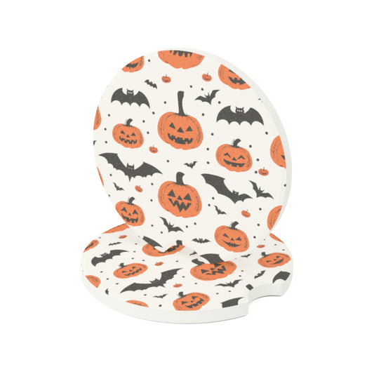 Bats and Pumpkins Car Coasters