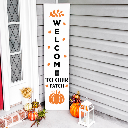 Welcome to Our Patch Front Porch Decal