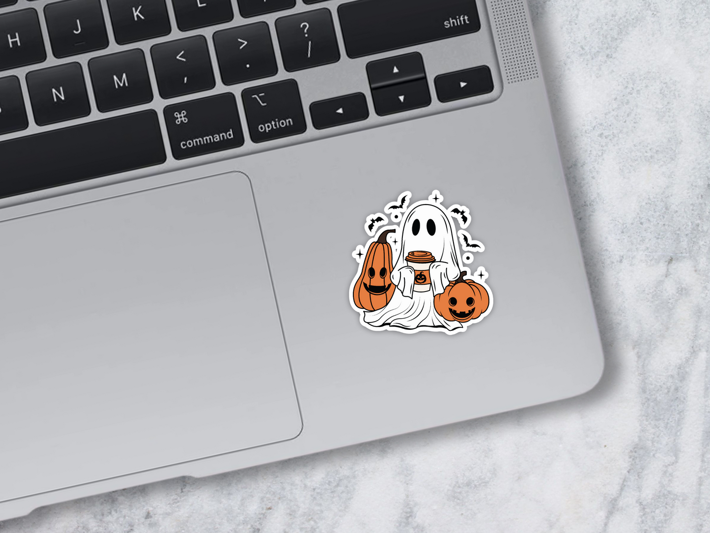 Retro Ghost Coffee Sticker