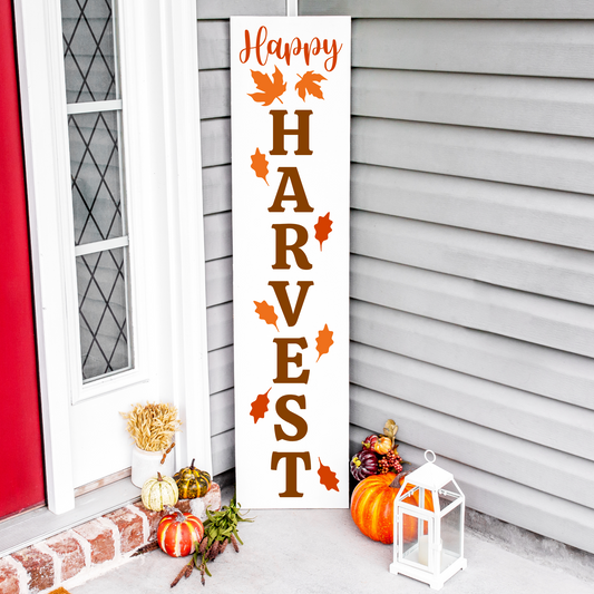 Happy Harvest Front Porch Decal