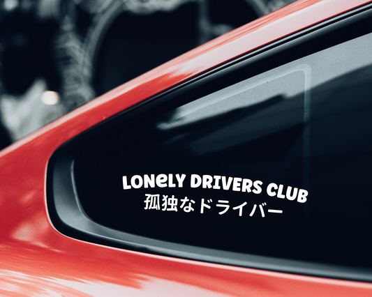 Lonely Drivers Club Kanji Sticker
