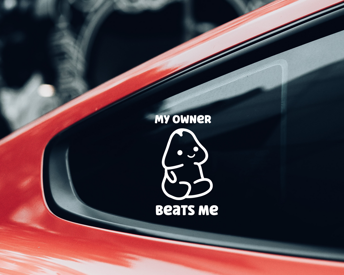 My Owner Beats Me Car Decal