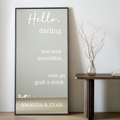 Custom Wedding Sign for Mirror