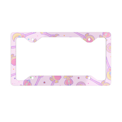 Sailor Moon Wand Metal License Plate Frame