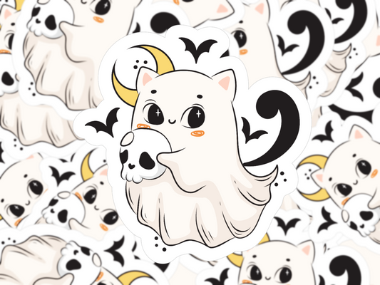 Ghost Kitty Sticker