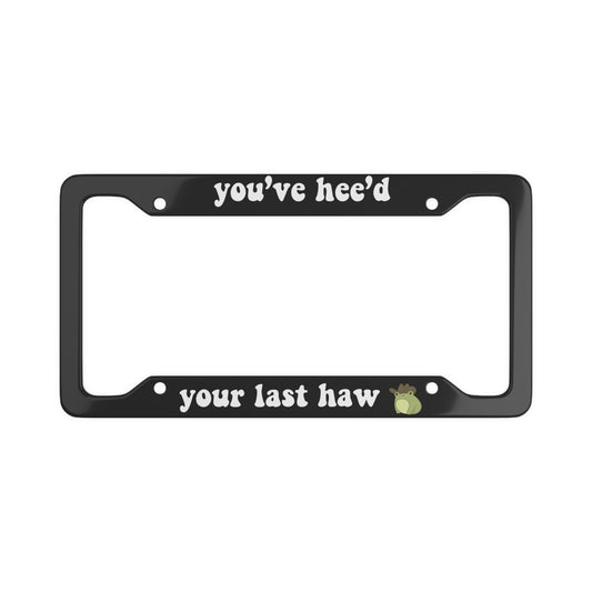 Funny Cowboy Frog License Plate Frame