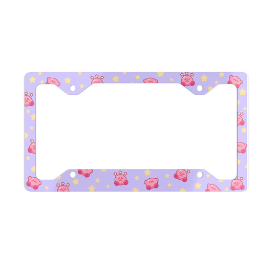 Kawaii Kirby Metal License Plate Frame