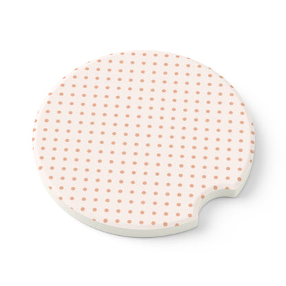 Pink Polka Dot Car Coasters