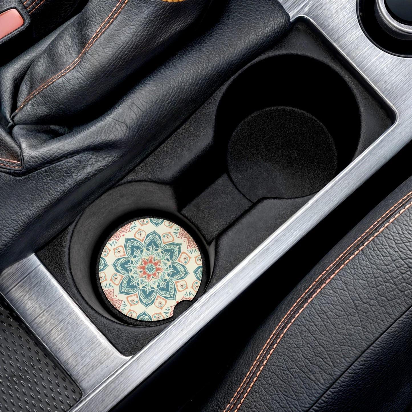 Pastel Mandala Car Coasters