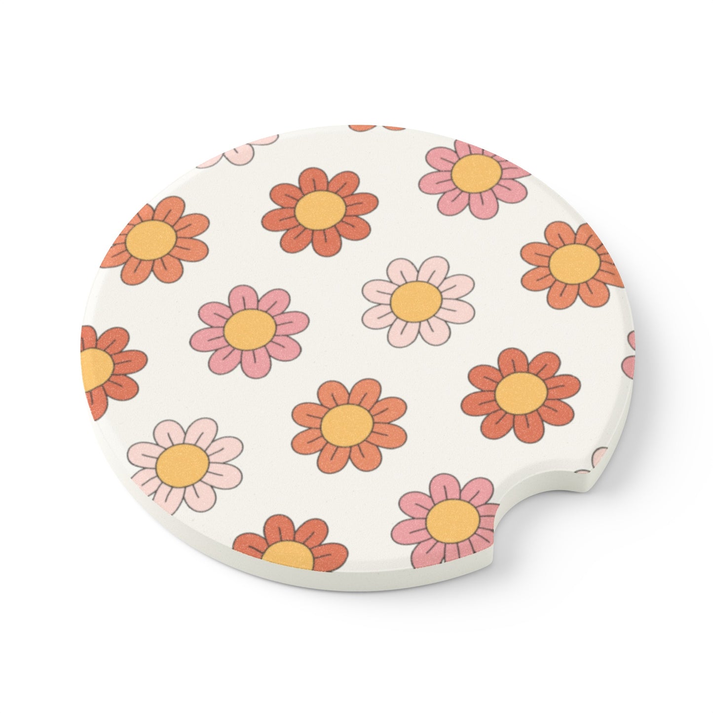 Groovy Daisy Flower Car Coasters