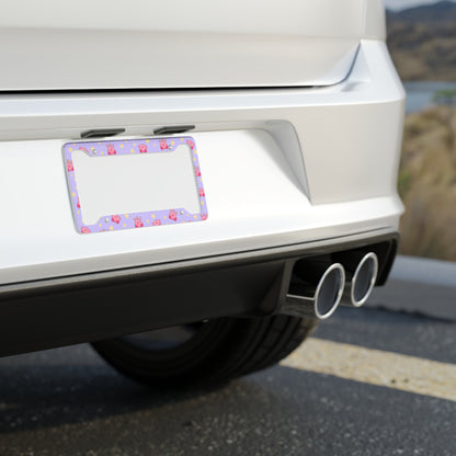 Kawaii Kirby Aluminum License Plate Frame