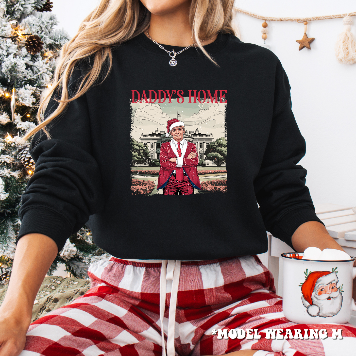 Sweatshirt - Donald Trump Daddy's Home Christmas Crewneck