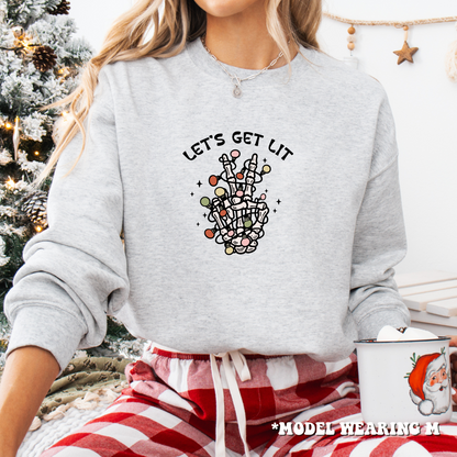 Let's Get Lit Christmas Sweatshirt