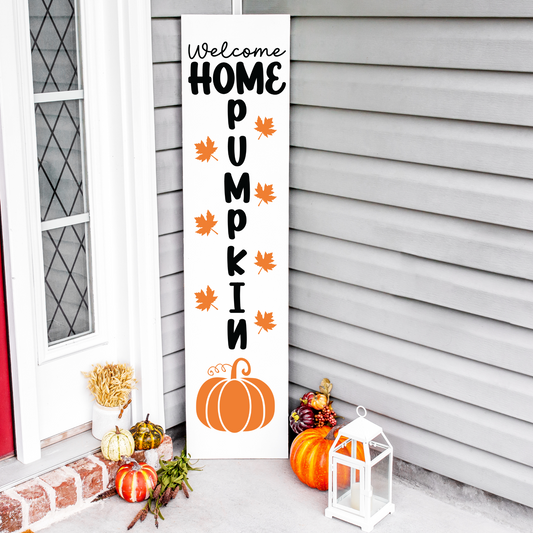 Welcome Home Pumpkin Porch Decal
