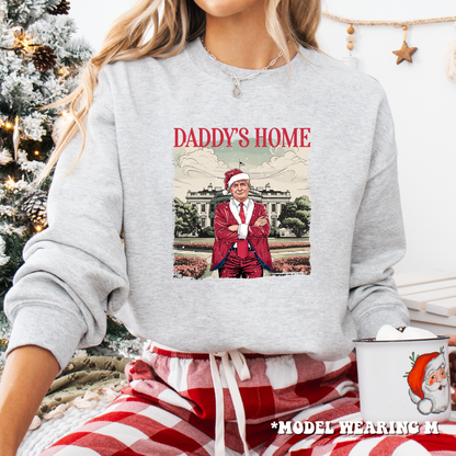 Sweatshirt - Donald Trump Daddy's Home Christmas Crewneck