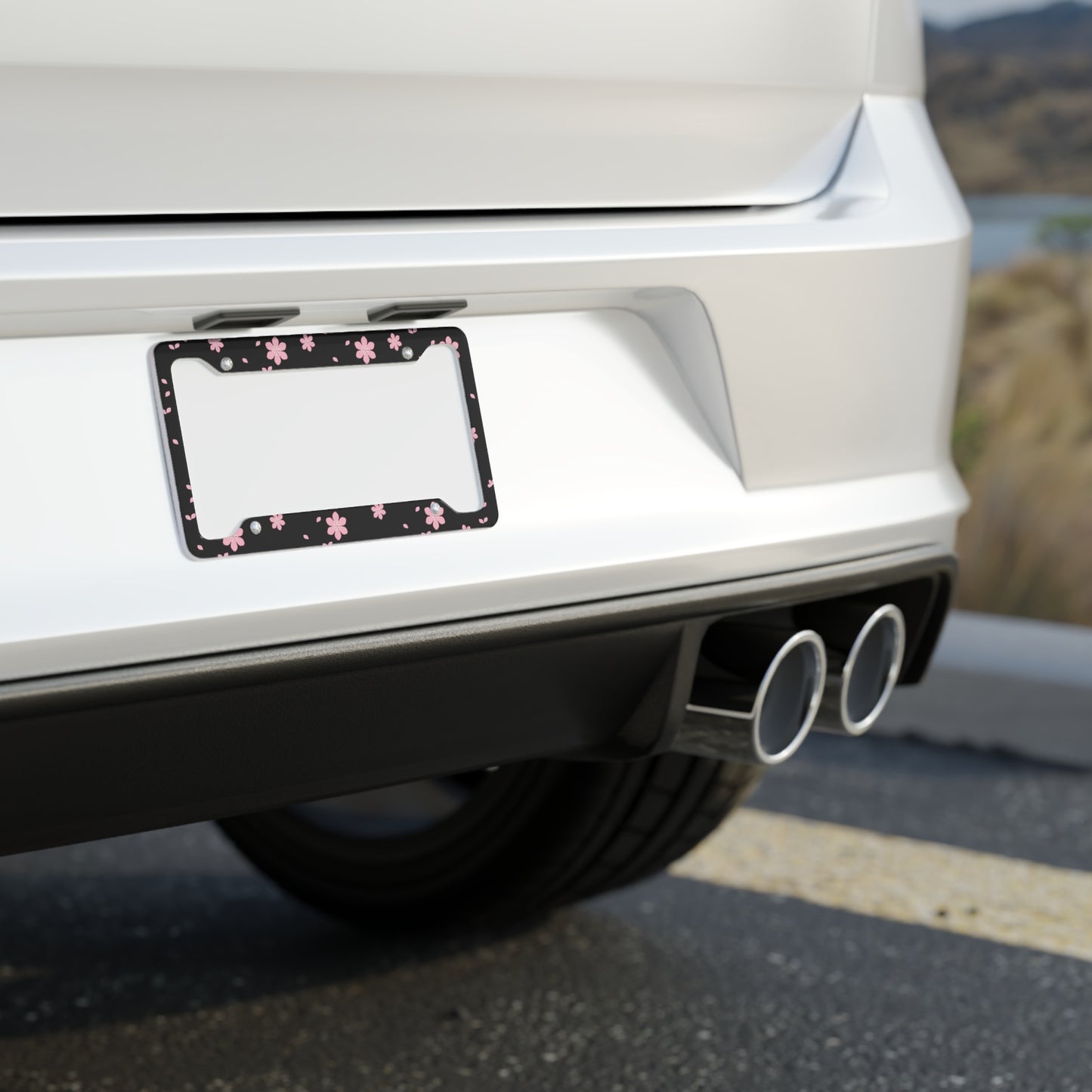 Cherry Blossom License Plate Frame