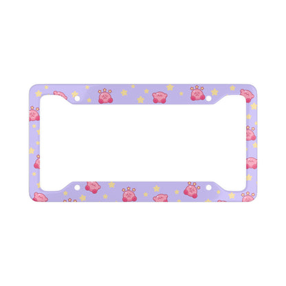 Kawaii Kirby Aluminum License Plate Frame