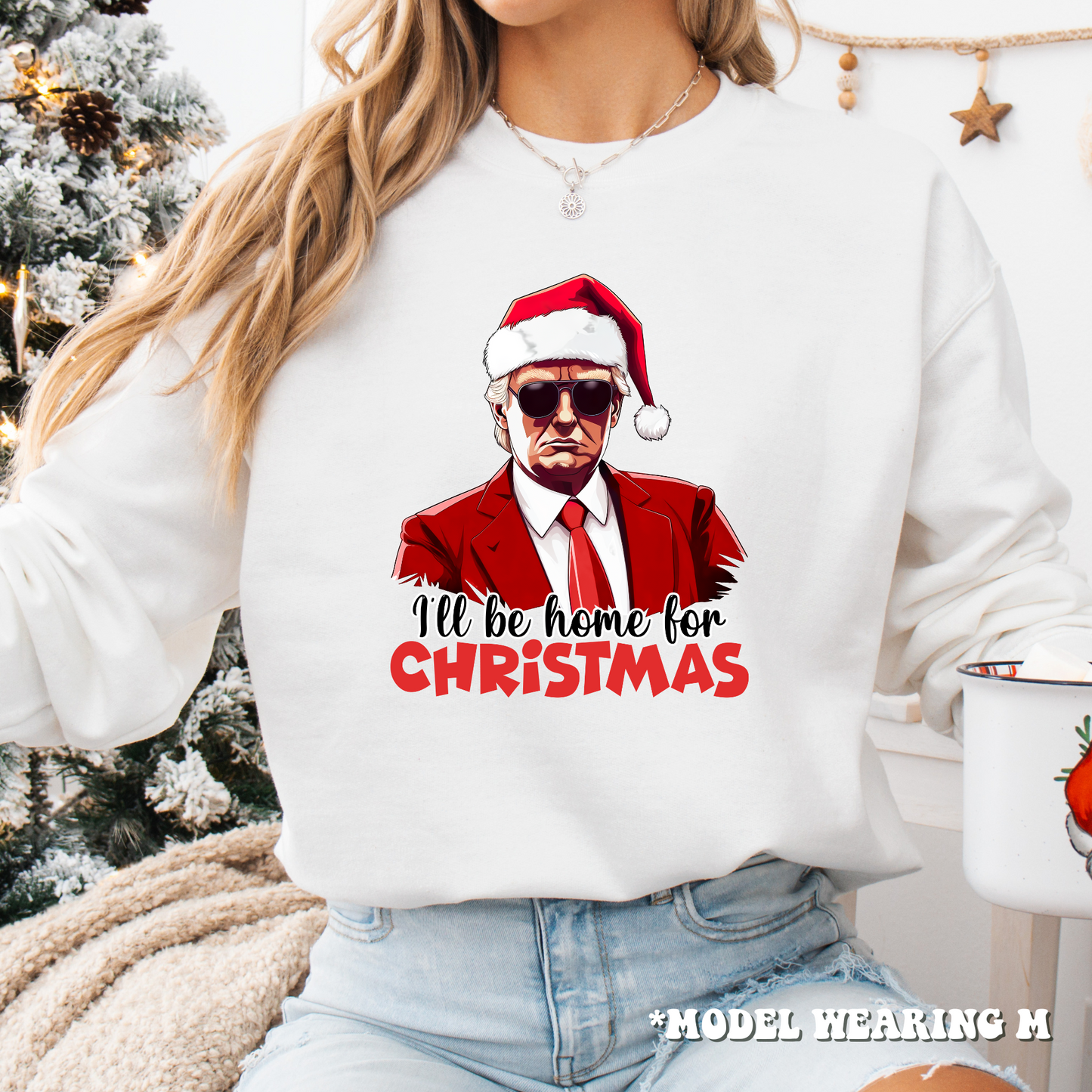 Trump - I'll Be Home For Christmas Crewneck Sweatshirt