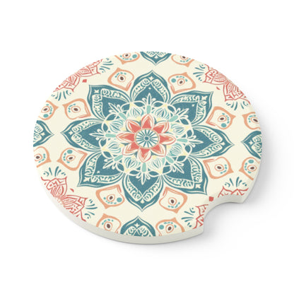 Pastel Mandala Car Coasters