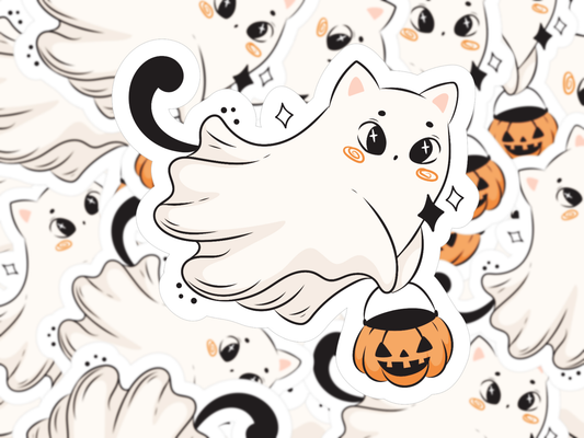 Ghost Kitty Sticker