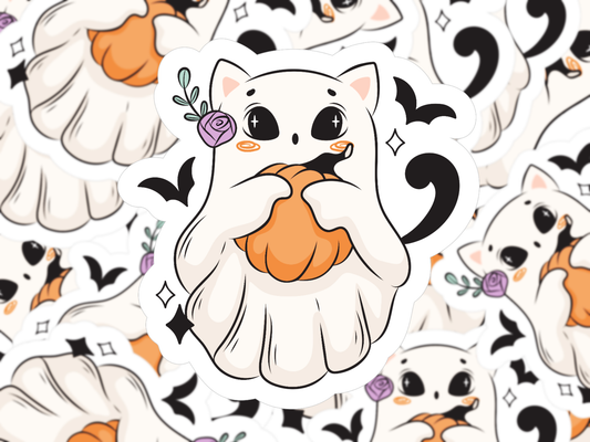 Ghost Kitty Sticker