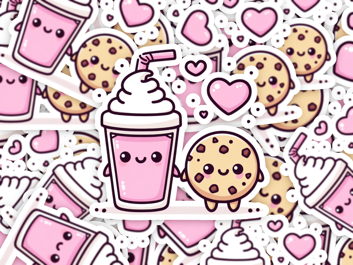 Kawaii Milk and Cookie Sticker