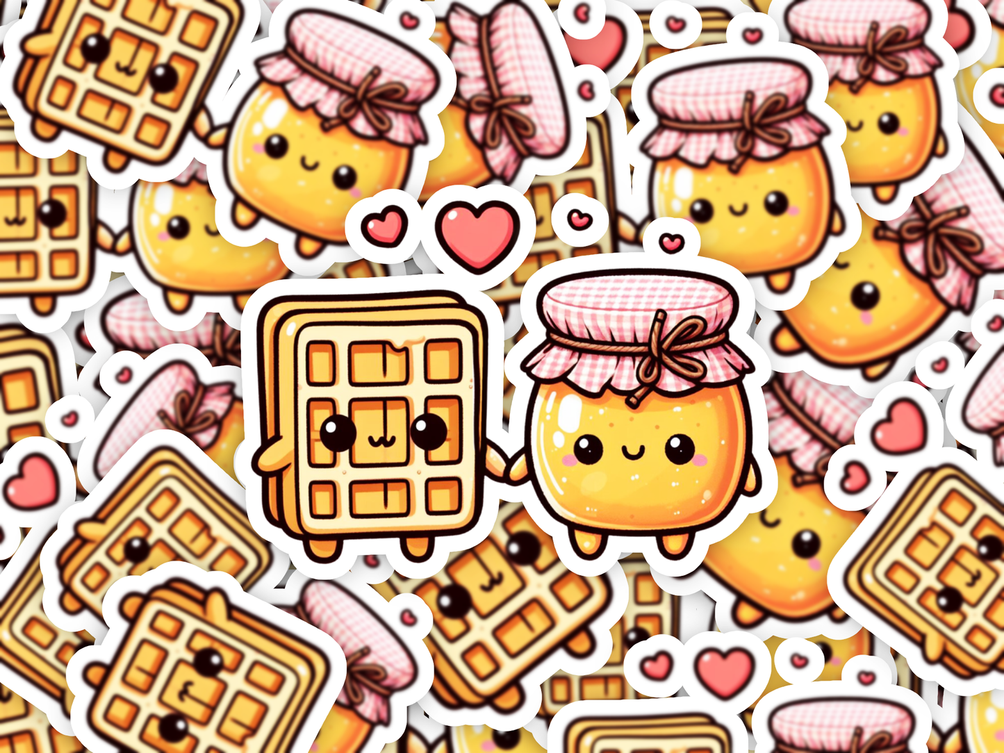 Kawaii Waffle Sticker
