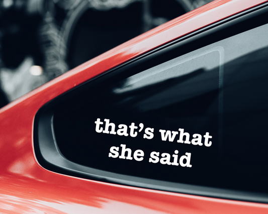 That's What She Said Decal