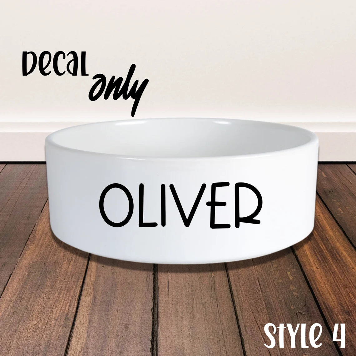 Dog/Cat Food Bowl Decal - Custom Pet Name Sticker