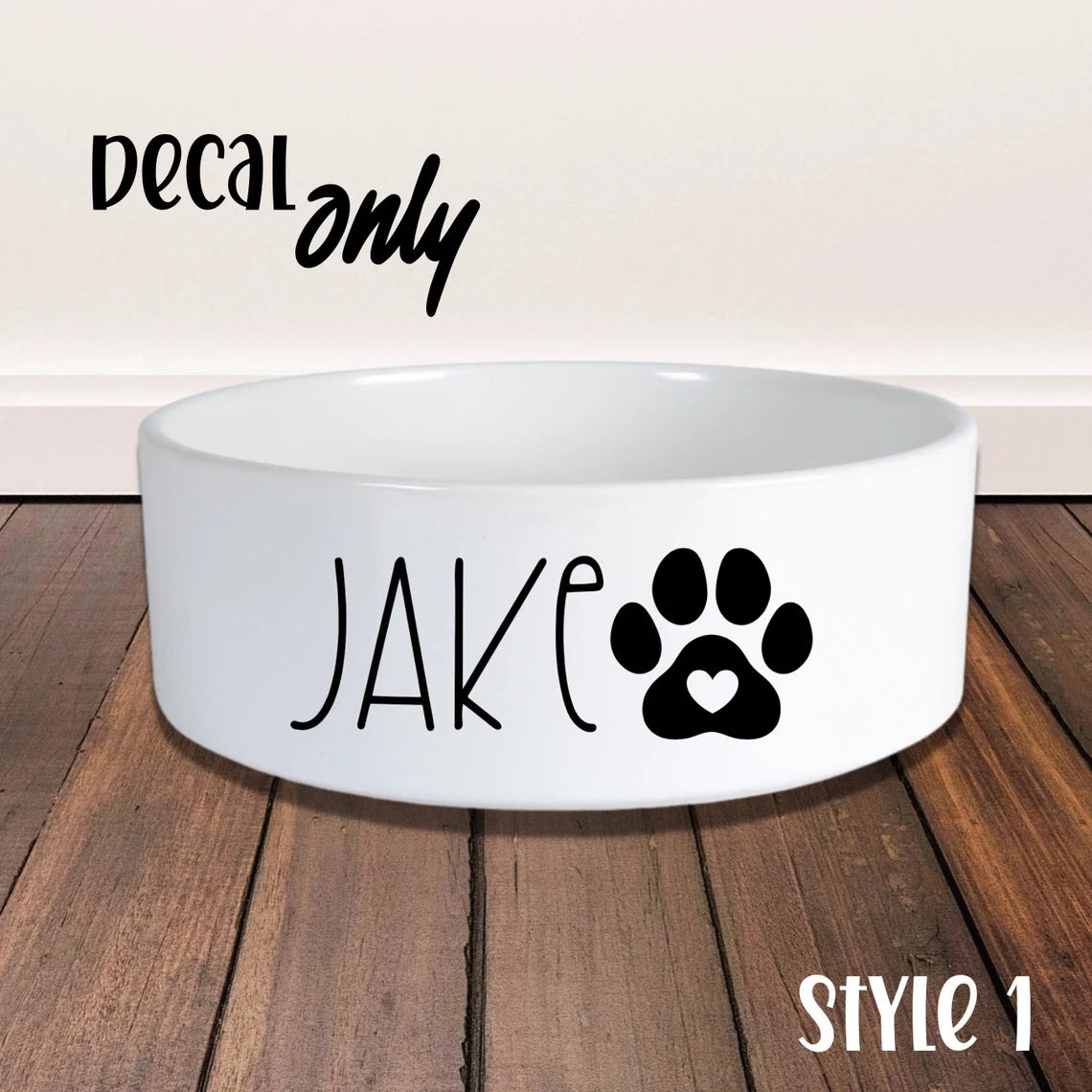 Dog/Cat Food Bowl Decal - Custom Pet Name Sticker