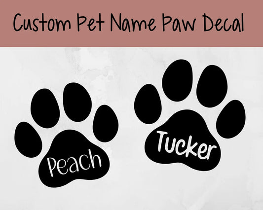 Custom Pet Name Decal