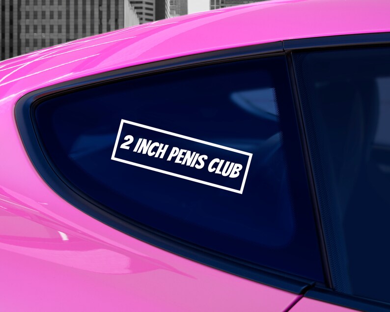 2 Inch Penis Club Decal