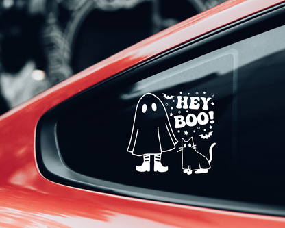 Hey Boo Ghost Decal