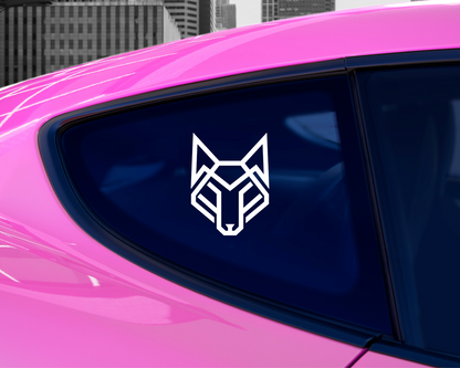 Geometric Wolf Car Decal