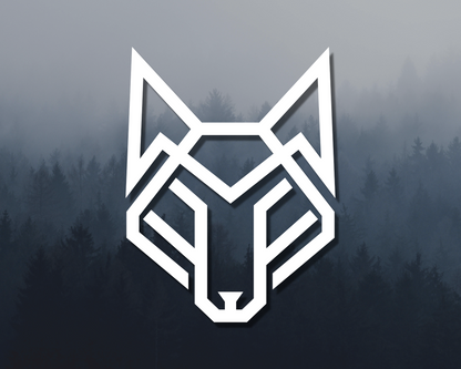 Geometric Wolf Car Decal