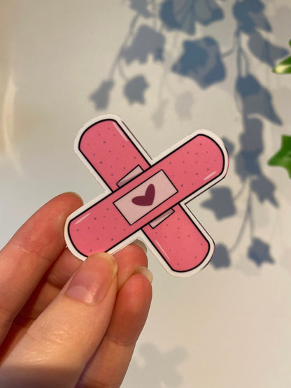 Pink Bandaid Sticker, JDM Bandaid Sticker, Pink Sticker, Vinyl Bandaid Sticker, Car Decal, JDM Car Vinyl Decal, Window Decal