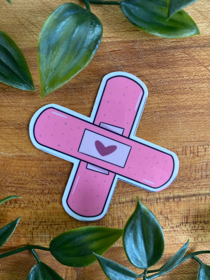 Pink Bandaid Sticker, JDM Bandaid Sticker, Pink Sticker, Vinyl Bandaid Sticker, Car Decal, JDM Car Vinyl Decal, Window Decal