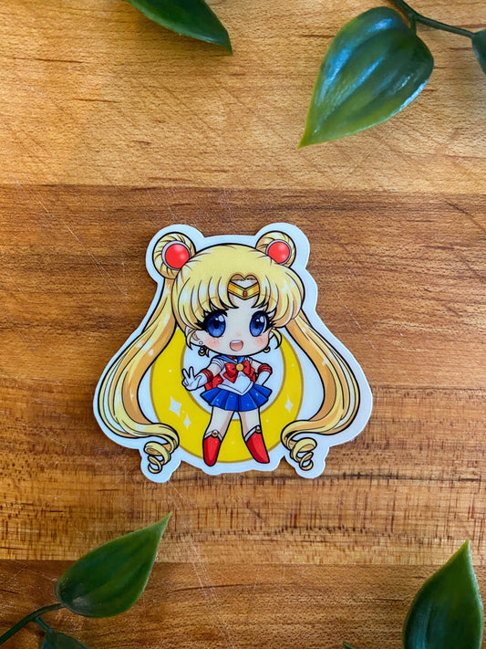 Sailor Moon Vinyl Sticker, Sailor Moon Sticker, Anime Sticker, Anime Vinyl Sticker, Die-Cut Sticker, Anime Vinyl Sticker, Sailor Moon Glossy